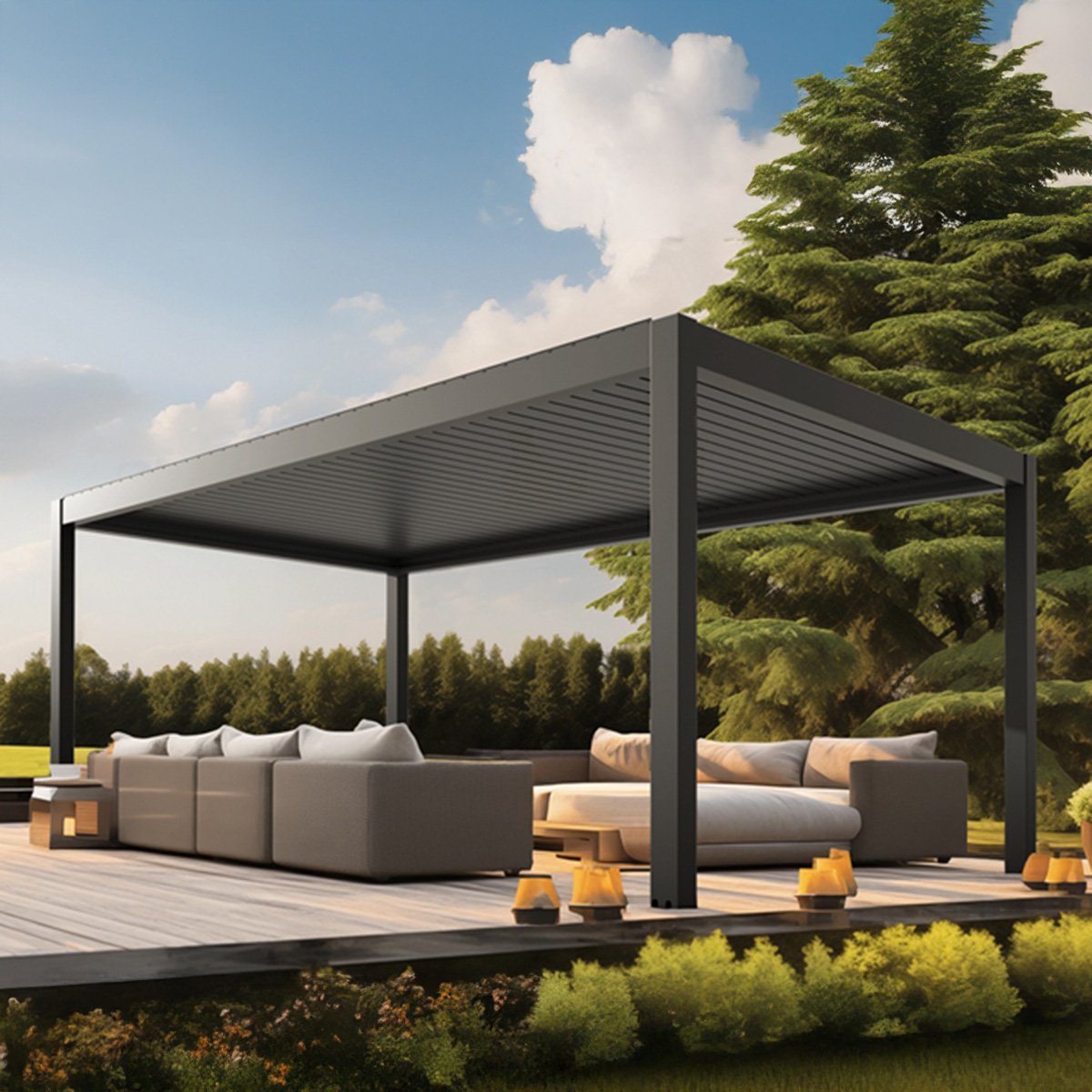 MotionFlex 600 bioklimatikus pergola, RGB LED világítással